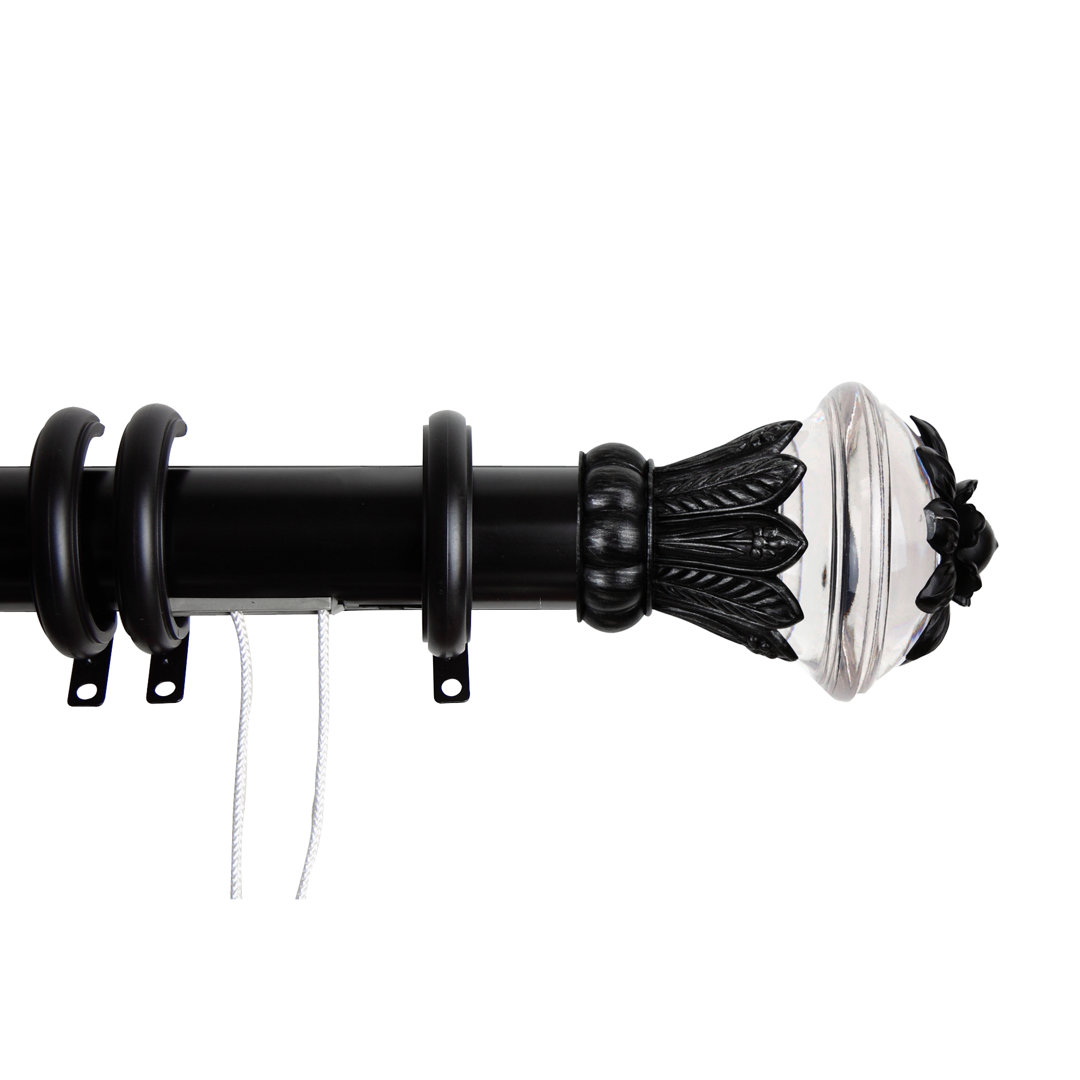 Branham Adjustable 1.5" Single Curtain Rod Astoria Grand 