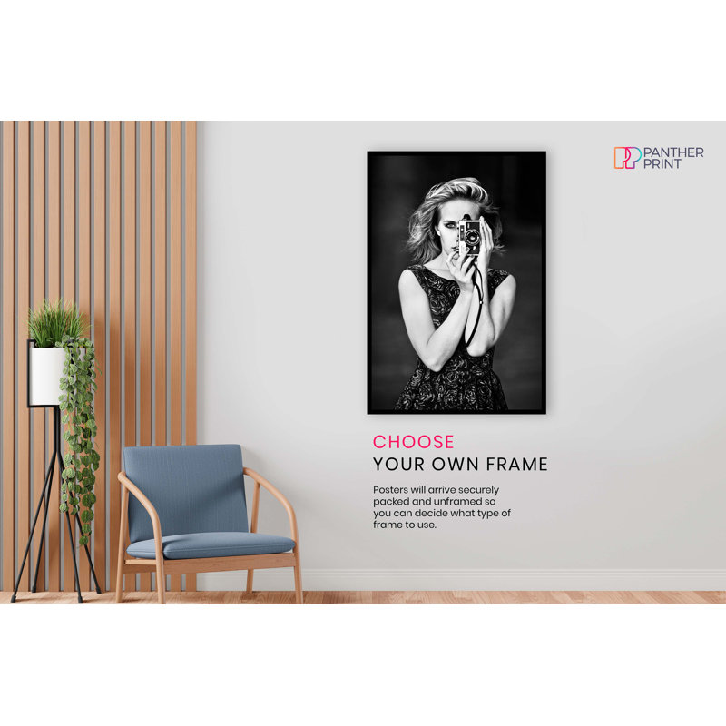 Woman With Camera Portrait Artistic - No Frame Print, 61cm H x 41cm W
