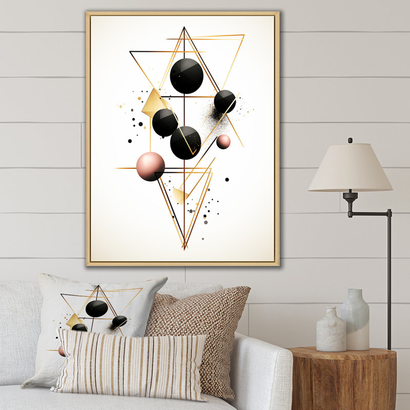 «Enigma Boho Chic Circular Abstract», reproduction sur toile, H 20 po x l 12 po, Cadre naturel flottant