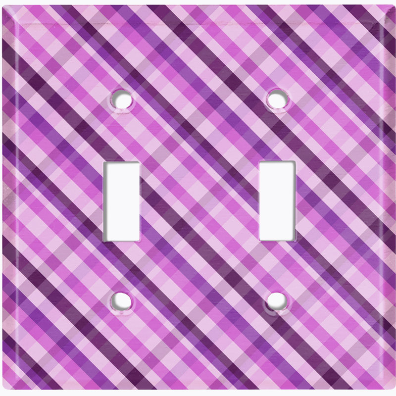Patterned 2 - Gang Toggle Light Switch Standard Wall Plate
