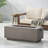 40" Outdoor 40,000 BTU Rectangular MgO Concrete Propane Fire Pit (Tank Cover not Included)-141633597