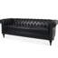 83,01 po de largeur pour 3 personnes, revêtement en cuir PU, coussins amovibles, mousse, décoration moderne large avec 3 sièges, cuir souple, assise confortable détachable, pieds de conception classique-1088201034