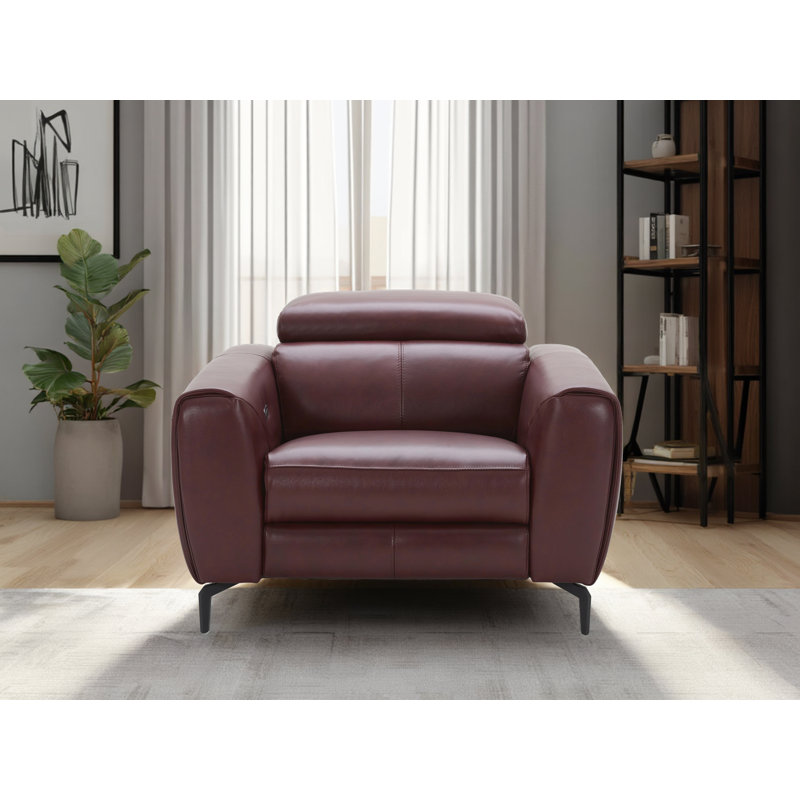 Milan Upholstered Power Recliner, Merlot