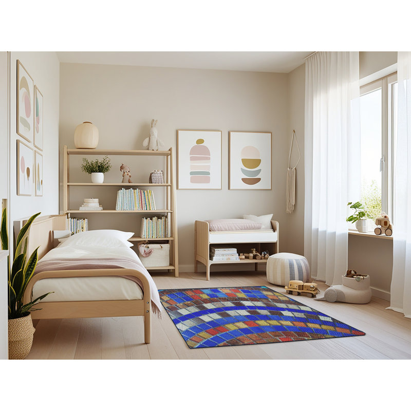 Geometric Indoor Rug, Rectangle 4' x 6'