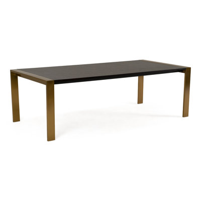 Ajah Rectangular with Stainless Steel Base Dining Table