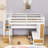 Kayd Full Size Loft Bed With Desk, Shelves, Storage Staircase And Drawers-257503420