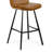 Upholstered Faux Leather Counter Stool with Iron Frame-1803781940