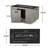 Aprell Rectangle Concrete Propane Smokeless Fire Pit Table with Hidden Fuel Tank