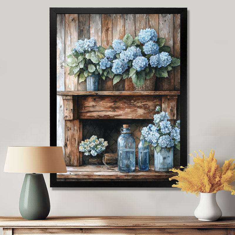 Imaya - Floral Wall Art Prints, Noir, noir, noir, noir, H 20 po x l 12 po, Reproduction encadrée d'une seule photo