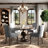 A&a furniture ultra side dining chairs | set of 2 | thickened fabric, solid wood legs | bronze nailhead-497689671-498990614