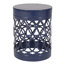 Table de bout en fer moderne - bleu marine, thermolaquée, l 12,00 po x P 12,00 po, côté bleu moderne, antirouille, l 13,45 po x H 16,00 po-555575260