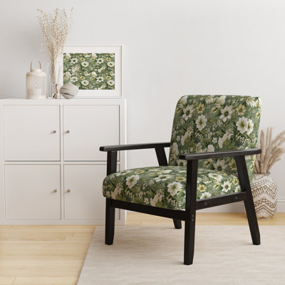 Fauteuil d'appoint rembourré Green Floral