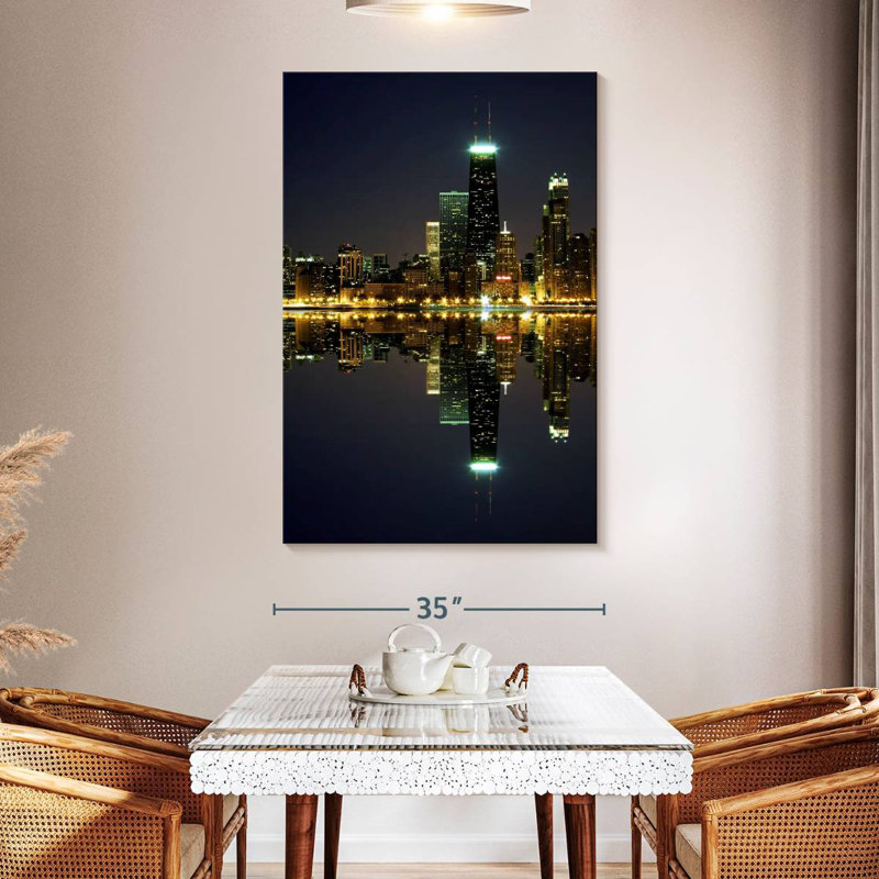 Aime Night In Chicago, 51" H x 34" W