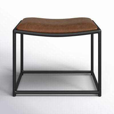Galina Genuine Leather Accent Stool