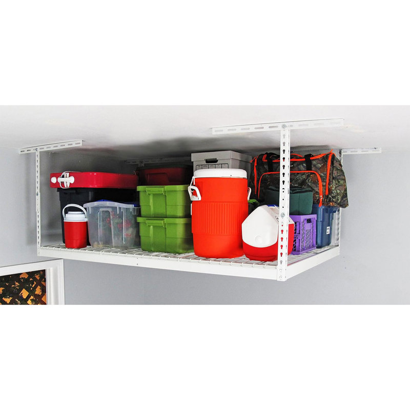 Steel Adjustable, 21" H x 48" W x 72" D, White