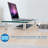 Mount-It! Tempered Glass Monitor Stand Computer Desktop Riser Fits 24 - 32 Inch Screens, 66 Lbs.