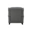 Chaise berçante Fabien en tissu gris