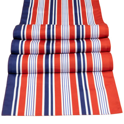Runner Striped Independence Day Polyester Table Runner