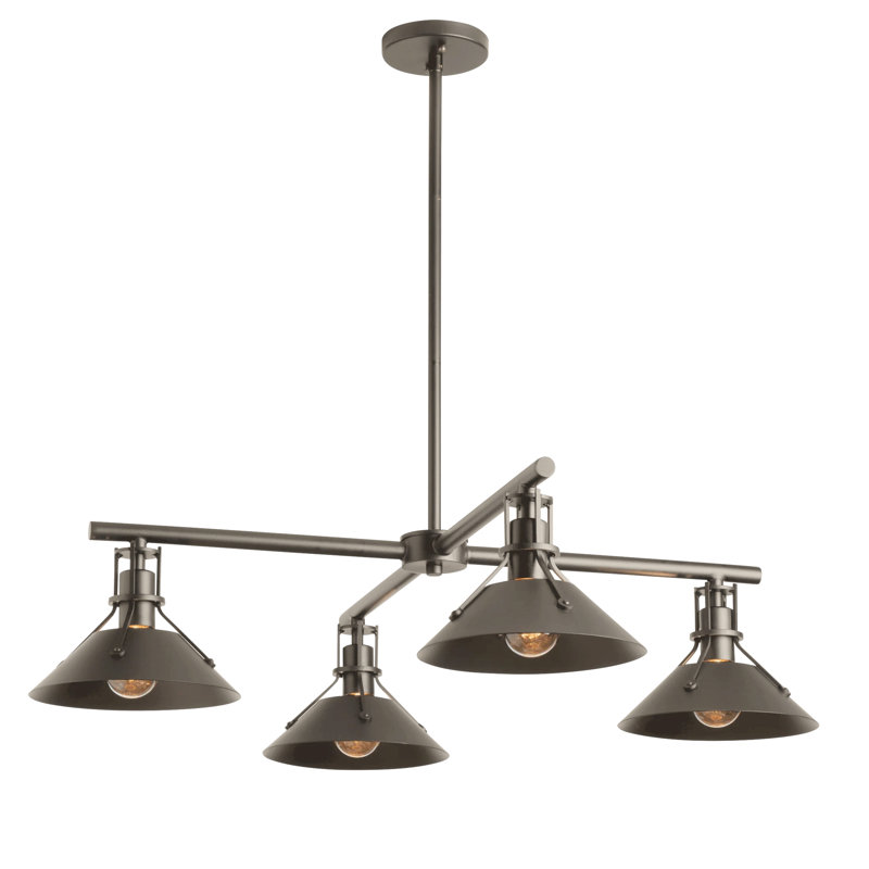 Henry 4 - Bulb 8.2" H Outdoor Chandelier, Coastal Dark Smoke