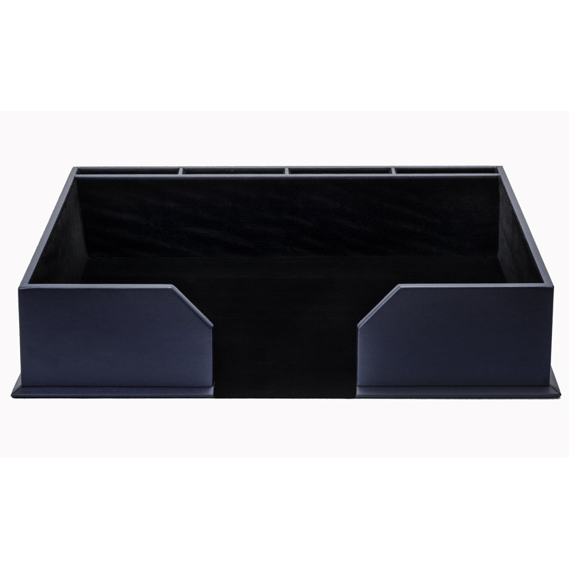 Porte-tapis de conférence en similicuir Labarge, Bleu marine