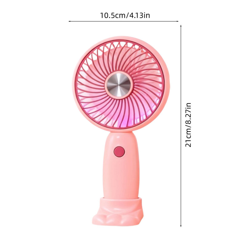 Petit ventilateur portatif pour étudiant USB, Rose