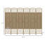 Paravent pliable 6 panneaux, 5,6 pi, écran d'intimité en fibre Wave, bois naturel silencieux pour la chambre à coucher, le salon, la cloison du bureau personnel, espace de travail confortable