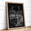 Deer in Monochrome Scandinavian - Framed Print-1396471327-1396471325
