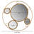 Hildebert Decorative 19.75-inch Round Frame Gold Modern Accent Mirror with 4 Glass Mirror Balls