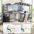Bianco L-Shaped Desk with Hutch & Power Outlet, Gaming Desk Corner Computer Desk with Led Lights-162979160