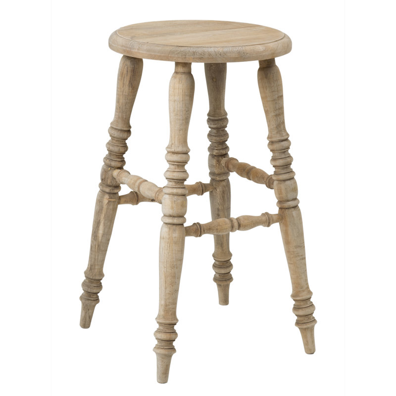 Tabouret de comptoir en bois massif Sacramento, Naturel