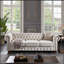 Canapé Chesterfield en tissu beige (beige)-265285565