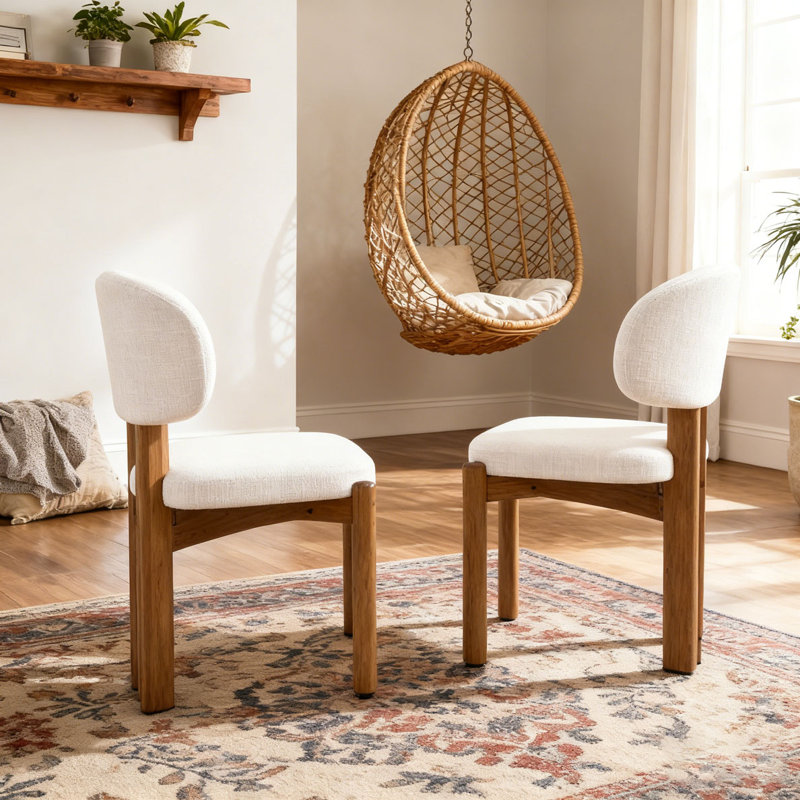 Chaises de salle à manger rembourrées Mid-Century