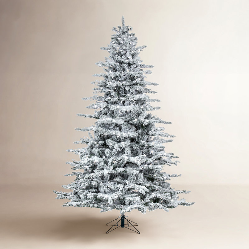 Utica Flocked Fir Artificial Christmas Tree, 12'