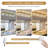 40" Gold Rectangular Flush Mount Crystal Ceiling Light, 8-Light K9 Crystal Chandelier For Dining Room, Living Room, Kitchen, Modern Luxury Lighting Fixture, E12 Base (Bulbs Not Included)