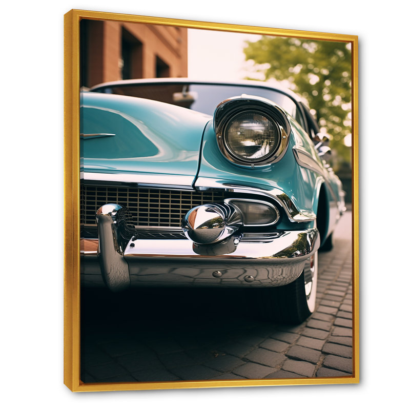 Photographie rétro de voiture cubaine II - voiture, art mural américain ancien, Cadre flottant doré