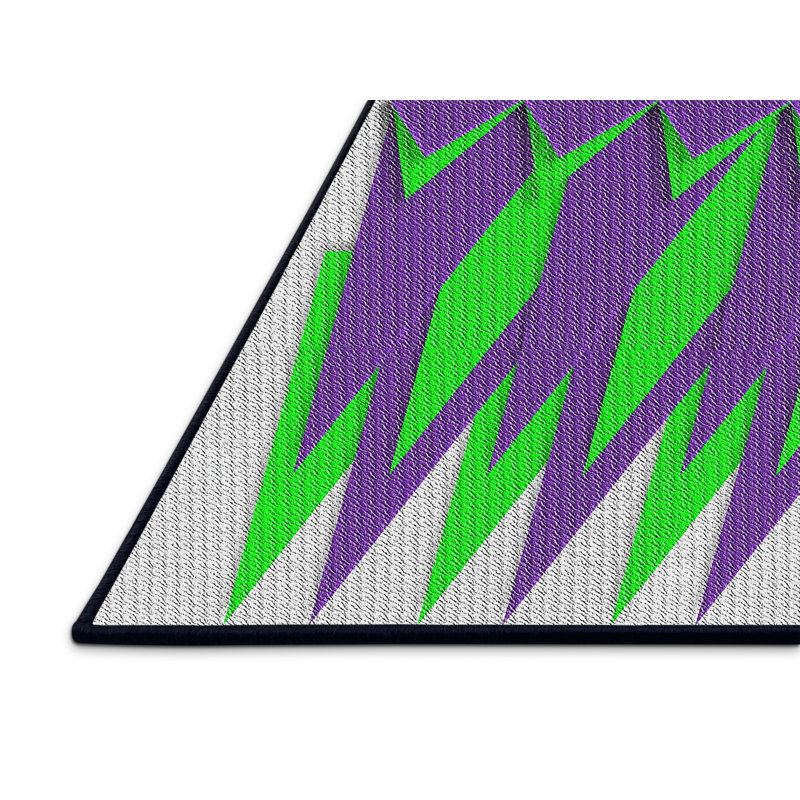 Tapis mauve à motif géométrique Knowle, Rectangle 5 pi x 7 pi