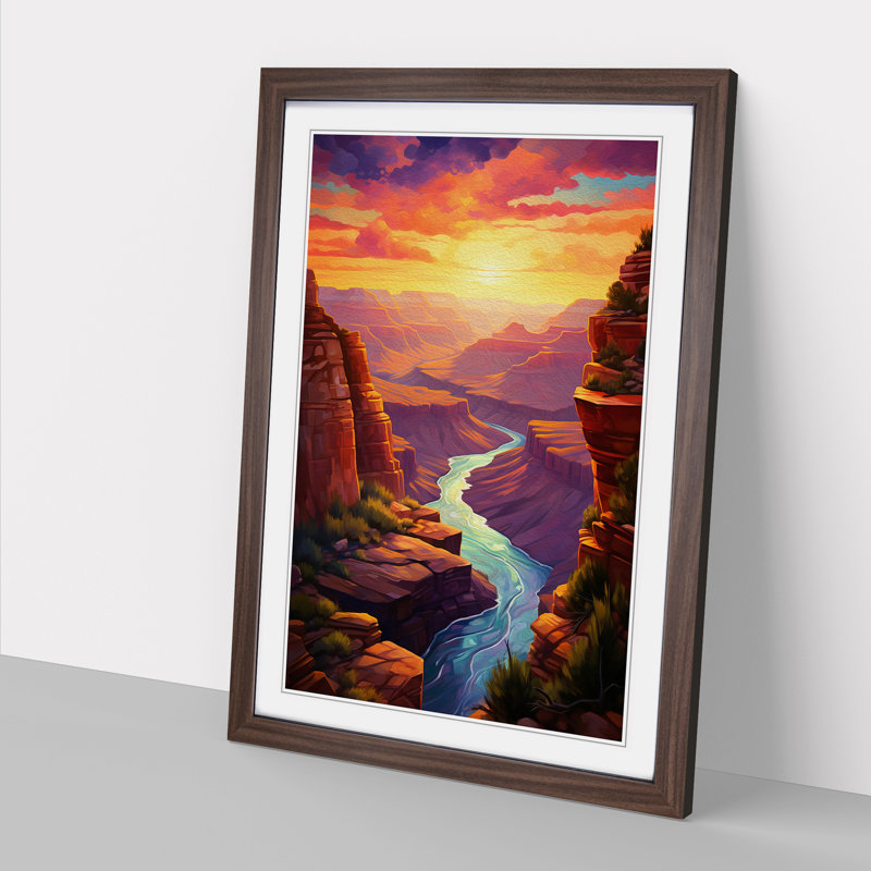 Grand Canyon Informel - Single Picture Frame Print on Wood