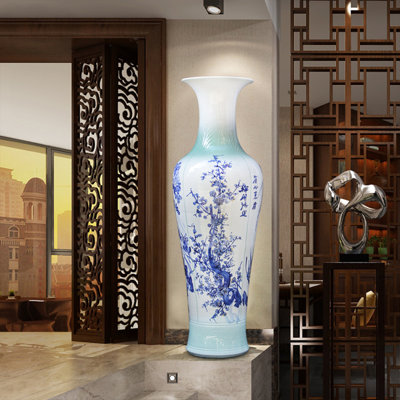 Vase décoratif sur pied 70,87 po Jingdezhen