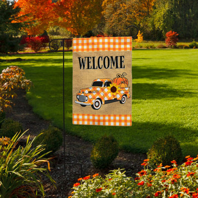 Drapeau de jardin à carreaux