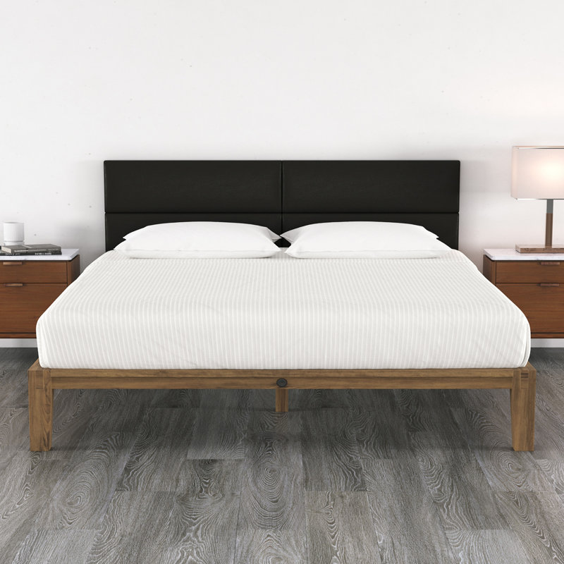 Tête de lit en cuir Aeronwen Luxe Vegan: panneaux muraux polyvalents pour la décoration de la maison et de l'accueil, Noir