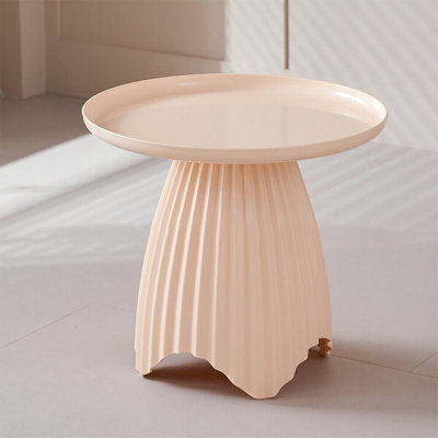 Round Coffee Table Living Room Side Table Bedroom Night Stand Plastic End Table Home Decor Leisure Table Balcony Table