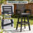 Outdoor Swivel Bar Stool, Slate Grey HDPE Patio Bar Chair With 360° Swivel & Ladderback Design, All-Weather Bar Height Stool For Deck, Porch, Poolside-477537990