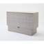 Lit pliant Space, gris, avec bac de rangement et grand adaptateur de rangement pratique, prise de matelas-1645285811