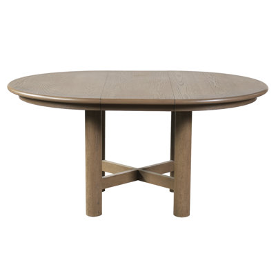 Wood Extendable Oval Dining Table, 47" to 63" with 16" Removable Leaf, Solid Wood Legs, Seats 4-6 People