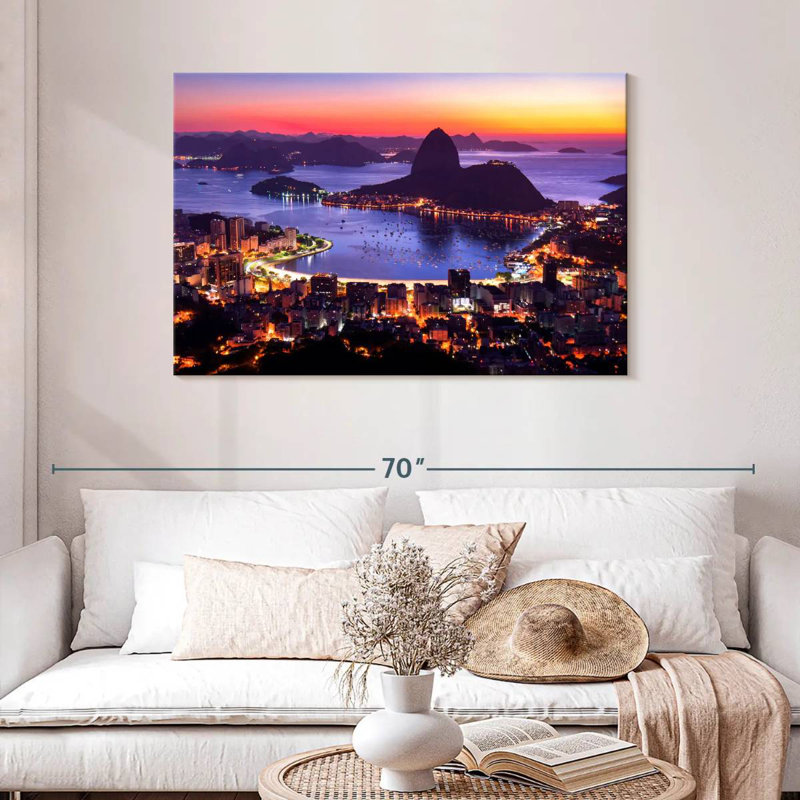 Nicci Rio De Janeiro au lever du soleil, H 30 po x l 45 po