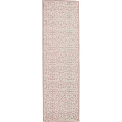 Tapis floral ivoire / rose Yurig