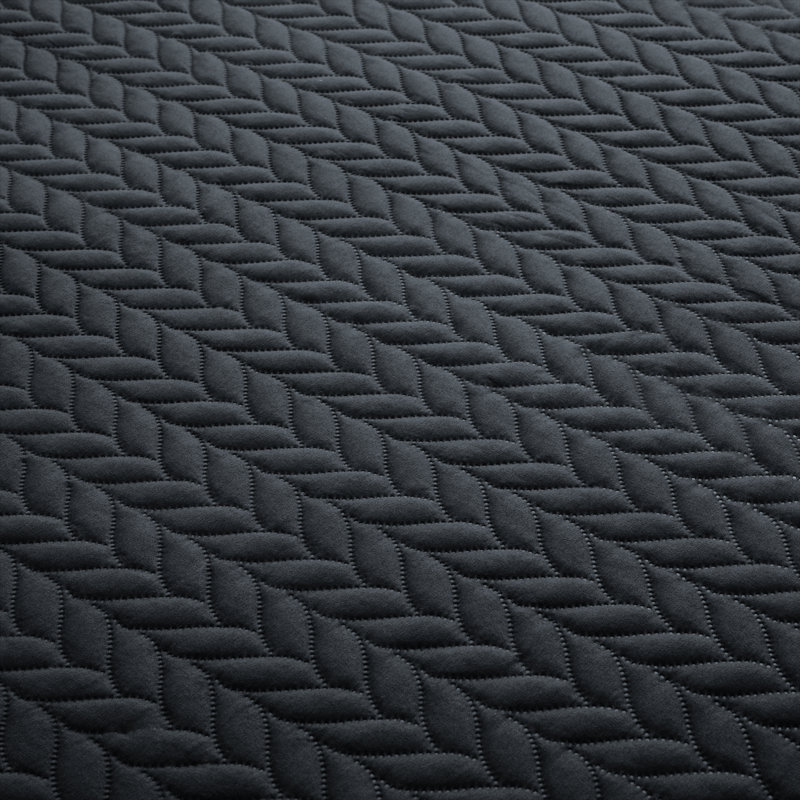 Embossed Microfiber Bedspread Set For California King – Oversized, Soft & Dust-Resistant, 3-Piece, Charcoal