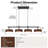 4-Head Modern Dimmable Integrated LED Linear Kitchen Island Pendant