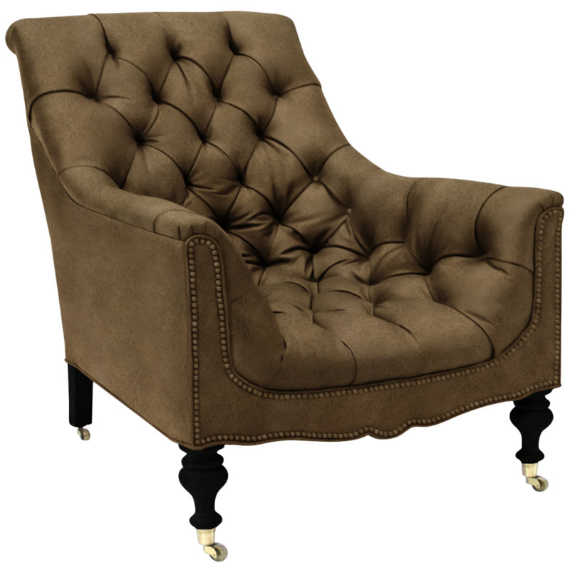 Armchair, Natural, Performance Twill Natural, Pewter