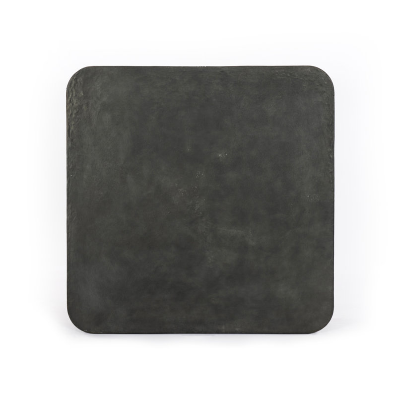 Basil Outdoor Square Coffee Table, Aged Gray